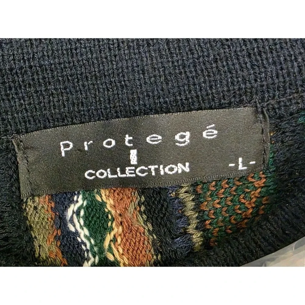 Vintage 90s Protege Collection 3D Cable Knit Sweater COOGI Style USA Adult L‎